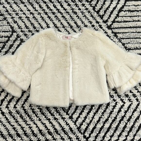 GB Girls Faux Fur Bolero Jacket Large - Picture 1 of 7
